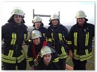 Gruppenfoto ganz oben auf dem Turm