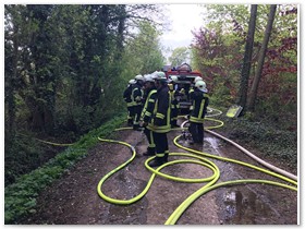 Schornsheim und Wrrstadt ist der Brand schnell gelscht.